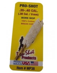 PRO SHOT COTTON BORE MOP .35 - .40 CAL 2