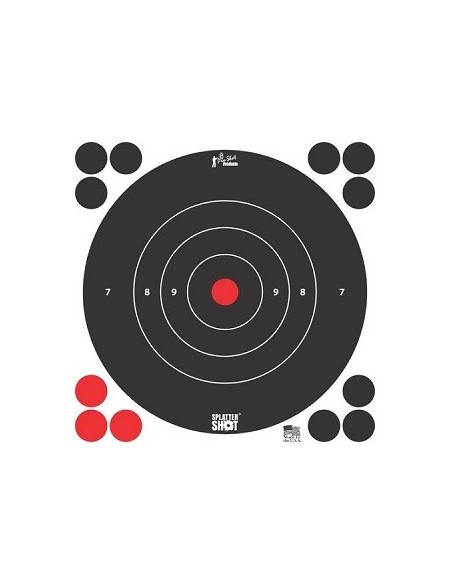 PRO SHOT SPLATTERSHOT 8" WHITE BULLSEYE