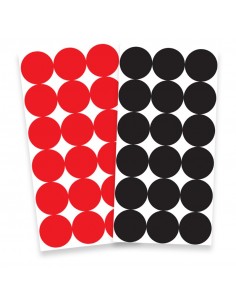PRO SHOT SPLATTERSHOT 1" BLACK / RED TARGET PASTERS 24PCS