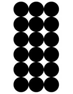 PRO SHOT SPLATTERSHOT 1" BLACK TARGET PASTERS 12PCS