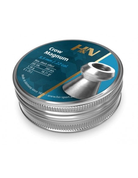 H&N CROW MAGNUM 5,5MM 200PCS. H&N CROW MAGNUM 5,5MM 200PCS.