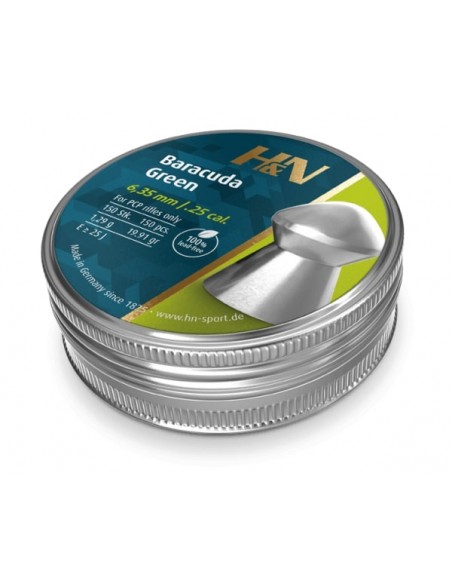 H&N BARACUDA GREEN 6,35MM 150PZ.
