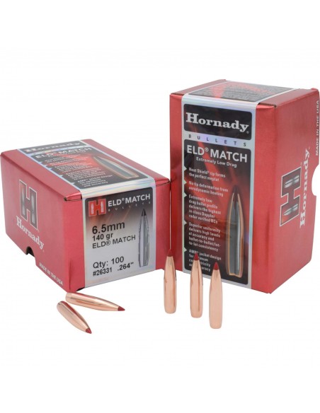 HORNADY PALLE ELD-Match 264" 140GR 2000PZ. HORNADY PALLE ELD-Match 264" 140GR 2000PZ.
