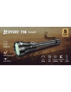 SPERAS TORCIA T1K 1300M 1200LM ROSSO / VERDE KIT CACCIA 2