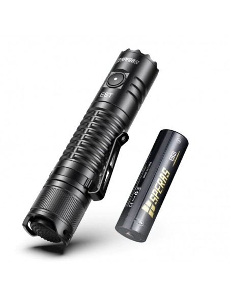 SPERAS FLASHLIGHT EST 211M 1900LM TACTICAL RECHARGEABLE USB-C SPERAS FLASHLIGHT EST 211M 1900LM TACTICAL RECHARGEABLE USB-C
