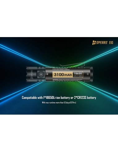 SPERAS FLASHLIGHT E10 175M 1300LM OUTDOOR CAMPING EDC USB-C SPERAS FLASHLIGHT E10 175M 1300LM OUTDOOR CAMPING EDC USB-C