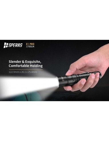 SPERAS FLASHLIGHT E1PRO 284M 1700LM SPERAS FLASHLIGHT E1PRO 284M 1700LM
