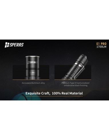 SPERAS TORCIA E1PRO 284M 1700LM SPERAS TORCIA E1PRO 284M 1700LM