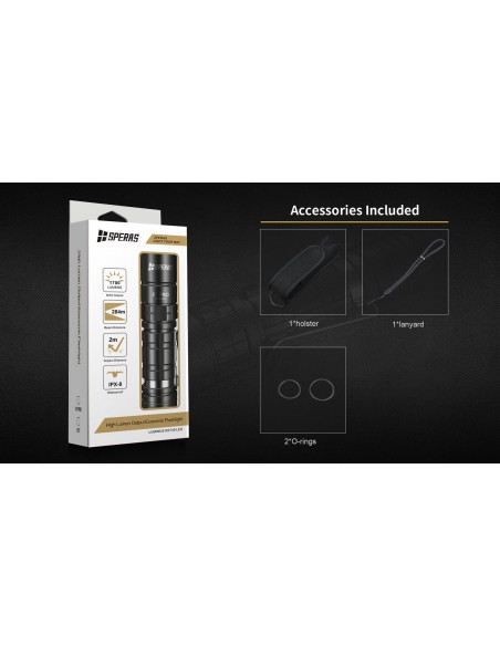 SPERAS TORCIA E1PRO 284M 1700LM SPERAS TORCIA E1PRO 284M 1700LM