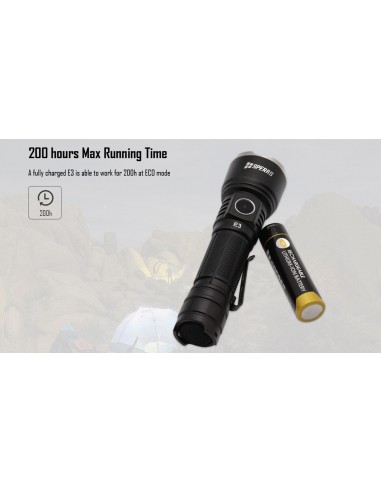 SPERAS FLASHLIGHT E3 350M 1300LM TACTICAL OUTDOOR USB-C SPERAS FLASHLIGHT E3 350M 1300LM TACTICAL OUTDOOR USB-C