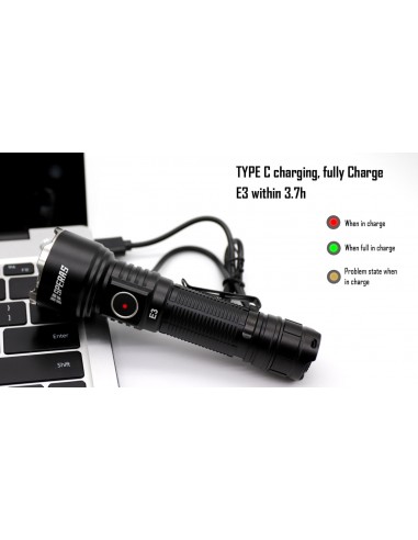SPERAS FLASHLIGHT E3 350M 1300LM TACTICAL OUTDOOR USB-C SPERAS FLASHLIGHT E3 350M 1300LM TACTICAL OUTDOOR USB-C