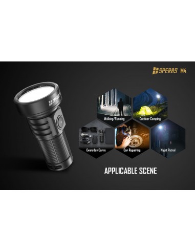 SPERAS FLASHLIGHT M4 MINI 652M 1320LM USB-C SPERAS FLASHLIGHT M4 MINI 652M 1320LM USB-C