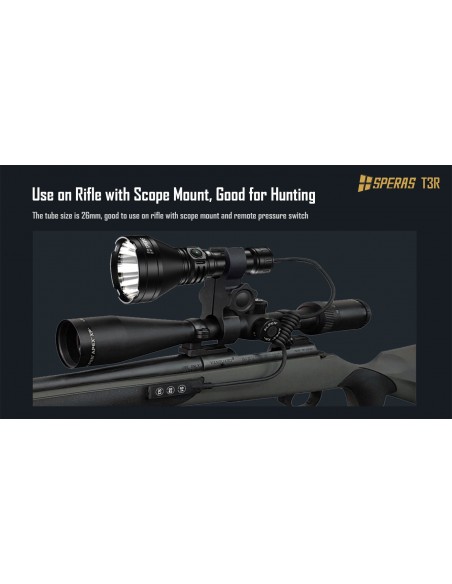 SPERAS TORCIA T3R 1095M 1600LM LONG RANGE COMPATTA E RICARICABILE SPERAS TORCIA T3R 1095M 1600LM LONG RANGE COMPATTA E RICARICABILE