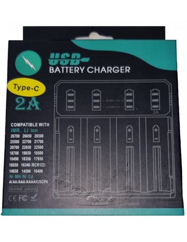 SPERAS BATTERY CHARGER USB-C FOUR-SLOT SPERAS BATTERY CHARGER USB-C FOUR-SLOT