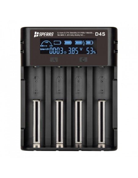 SPERAS BATTERY CHARGER LCD USB-C FOUR-SLOT