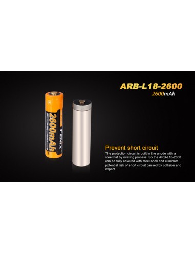 FENIX BATTERIA RICARICABILE ARB-L18 2600mAh FENIX BATTERIA RICARICABILE ARB-L18 2600mAh