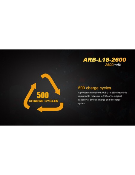 FENIX BATTERIA RICARICABILE ARB-L18 2600mAh FENIX BATTERIA RICARICABILE ARB-L18 2600mAh
