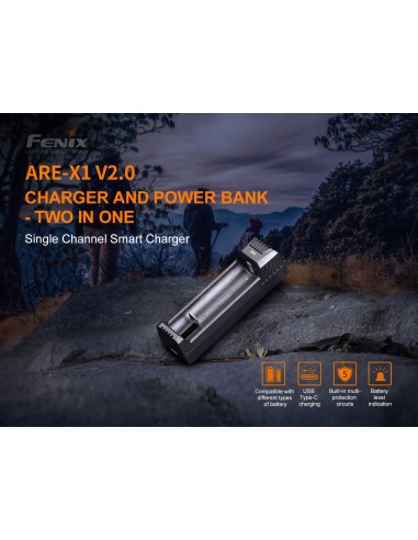 FENIX BATTERY CHARGER SMART ARE-X1 V2.0 SINGLE-SLOT FENIX BATTERY CHARGER SMART ARE-X1 V2.0 SINGLE-SLOT