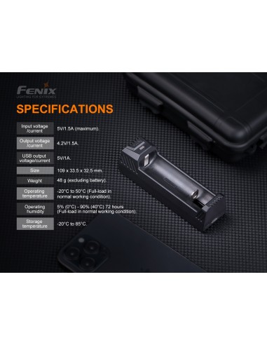 FENIX BATTERY CHARGER SMART ARE-X1 V2.0 SINGLE-SLOT FENIX BATTERY CHARGER SMART ARE-X1 V2.0 SINGLE-SLOT