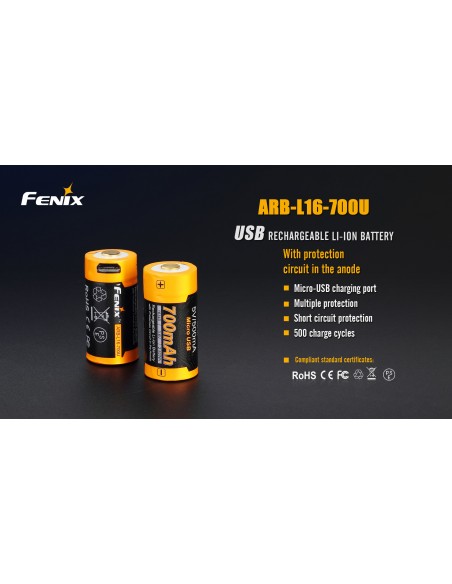 FENIX RECHARGEABLE BATTERY ARB-L16 700mAh FENIX RECHARGEABLE BATTERY ARB-L16 700mAh
