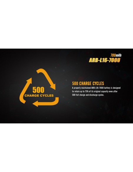 FENIX RECHARGEABLE BATTERY ARB-L16 700mAh FENIX RECHARGEABLE BATTERY ARB-L16 700mAh