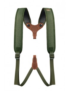 RISERVA DOUBLE RIFLE SHOULDER STRAP GREEN R2034