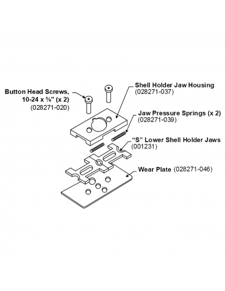 FORSTER SHELL HOLDER JAWS "S" FOR CO-AX PRESS FORSTER SHELL HOLDER JAWS "S" FOR CO-AX PRESS