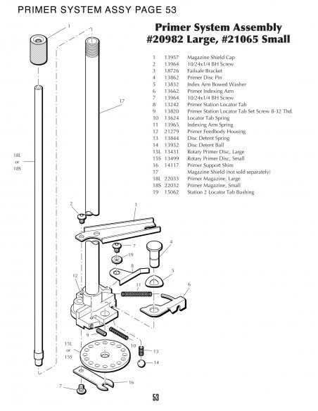 DILLON XL650 PRIMER TUBE MAGAZINE