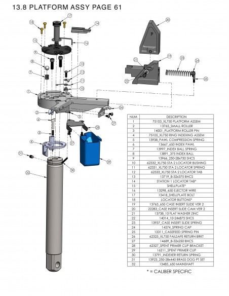 DILLON XL750 / XL650 SPENT PRIMER CUP