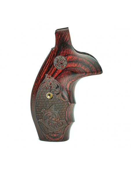 S&W N ROUND COMBAT SUPER ROSEWOOD CHECKERED ENGRAVED WITH LASER LOGO S&W N ROUND COMBAT SUPER ROSEWOOD CHECKERED ENGRAVED WITH LASER LOGO
