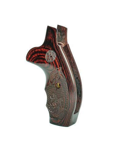 S&W N ROUND COMBAT SUPER ROSEWOOD CHECKERED ENGRAVED WITH LASER LOGO S&W N ROUND COMBAT SUPER ROSEWOOD CHECKERED ENGRAVED WITH LASER LOGO