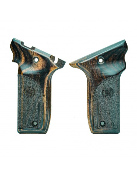 S&W 22 VICTORY CLASSIC PANEL DARK SUPER WALNUT STD STIPPLE WITH LASER LOGO