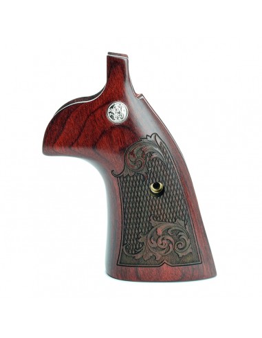 S&W K/L SQUARE TARGET SUPER ROSEWOOD CHECKERED ENGRAVED WITH SILVER MEDALLIONS S&W K/L SQUARE TARGET SUPER ROSEWOOD CHECKERED ENGRAVED WITH SILVER MEDALLIONS