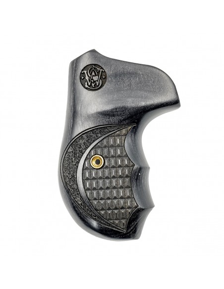 S&W J ROUND BATELEUR SILVERBLACK CROCBACK/STIPPLE WITH LASER LOGO S&W J ROUND BATELEUR SILVERBLACK CROCBACK/STIPPLE WITH LASER LOGO