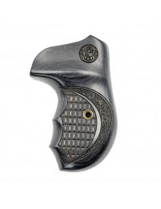 S&W J ROUND BATELEUR SILVERBLACK CROCBACK/STIPPLE WITH LASER LOGO 2