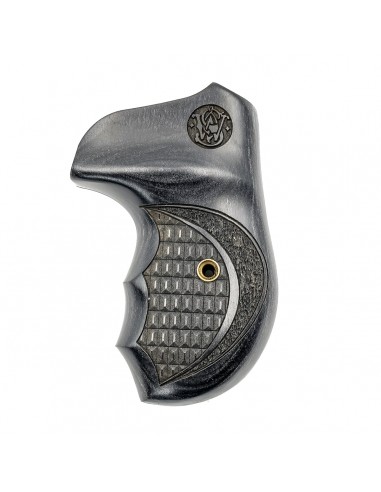 S&W J ROUND BATELEUR SILVERBLACK CROCBACK/STIPPLE WITH LASER LOGO S&W J ROUND BATELEUR SILVERBLACK CROCBACK/STIPPLE WITH LASER LOGO