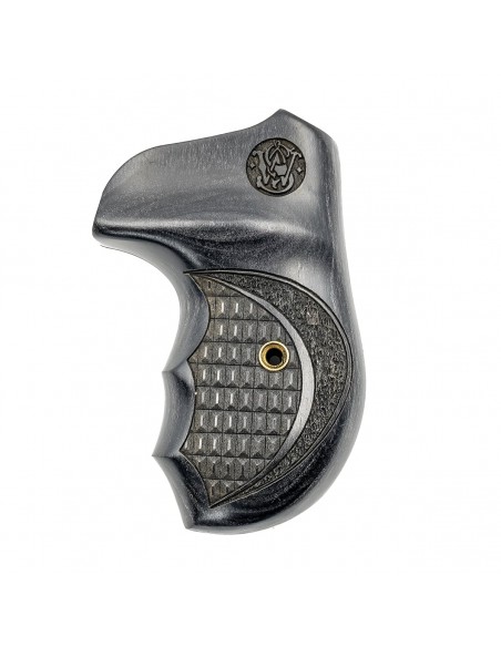 S&W J ROUND BATELEUR SILVERBLACK CROCBACK/STIPPLE WITH LASER LOGO S&W J ROUND BATELEUR SILVERBLACK CROCBACK/STIPPLE WITH LASER LOGO