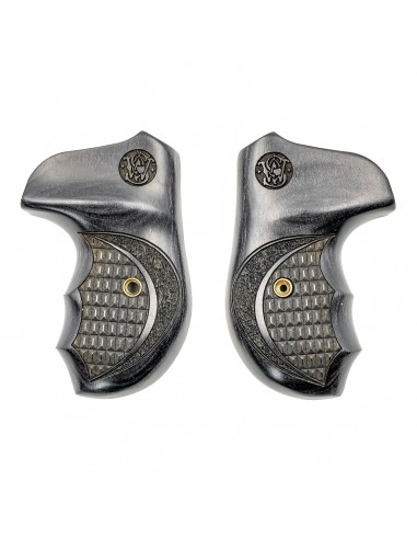 S&W J ROUND BATELEUR SILVERBLACK CROCBACK/STIPPLE WITH LASER LOGO S&W J ROUND BATELEUR SILVERBLACK CROCBACK/STIPPLE WITH LASER LOGO