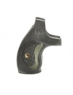 S&W J ROUND FALCONIA BLACK GRIP WITH OLIVE DRAB G10 CROCBACK INSERT