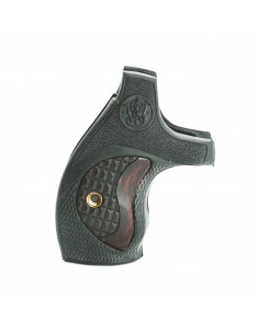 S&W J ROUND FALCONIA BLACK GRIP WITH SUPER ROSEWOOD CROCBACK INSERT
