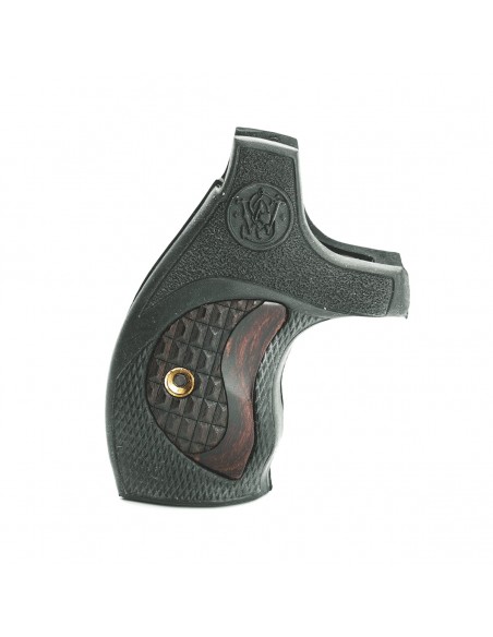 S&W J ROUND FALCONIA BLACK GRIP WITH SUPER ROSEWOOD CROCBACK INSERT S&W J ROUND FALCONIA BLACK GRIP WITH SUPER ROSEWOOD CROCBACK INSERT