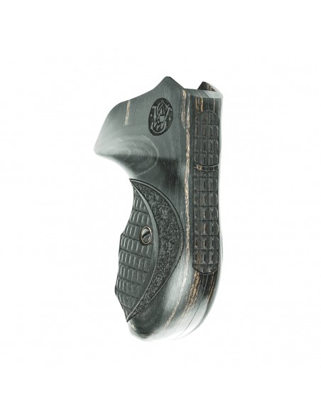 S&W J ROUND BATELEUR SILVERBLACK CROCOBACK/STIPPLE WITH LASER LOGO S&W J ROUND BATELEUR SILVERBLACK CROCOBACK/STIPPLE WITH LASER LOGO