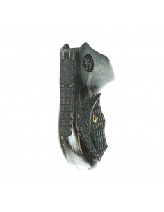 S&W J ROUND BATELEUR SILVERBLACK CROCOBACK/STIPPLE WITH LASER LOGO 2