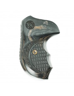 S&W J ROUND BATELEUR SILVERBLACK CROCOBACK/STIPPLE WITH LASER LOGO
