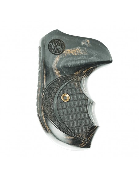 S&W J ROUND BATELEUR SILVERBLACK CROCOBACK/STIPPLE WITH LASER LOGO S&W J ROUND BATELEUR SILVERBLACK CROCOBACK/STIPPLE WITH LASER LOGO