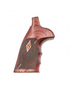 S&W N ROUND CONVERSION BATELEUR SUPER ROSEWOOD CHECKERED FLEUR-DE-LIS