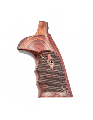 S&W N ROUND CONVERSION BATELEUR SUPER ROSEWOOD CHECKERED FLEUR-DE-LIS S&W N ROUND CONVERSION BATELEUR SUPER ROSEWOOD CHECKERED FLEUR-DE-LIS