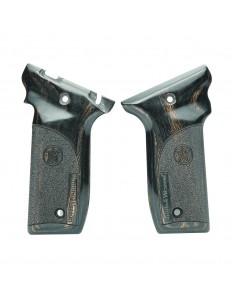 S&W 22 VICTORY CLASSIC PANEL SILVERBLACK STD STIPPLE WITH LASER LOGO