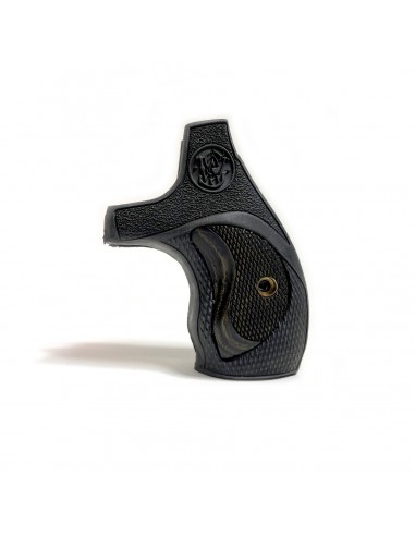 S&W J ROUND FALCONIA BLACK GRIP WITH SILVERBLACK CHECKERED INSERT S&W J ROUND FALCONIA BLACK GRIP WITH SILVERBLACK CHECKERED INSERT