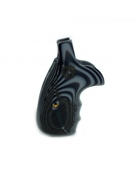 S&W N ROUND CONVERSION NU GREY/BLACK G10 STIPPLE WITH LASER LOGO